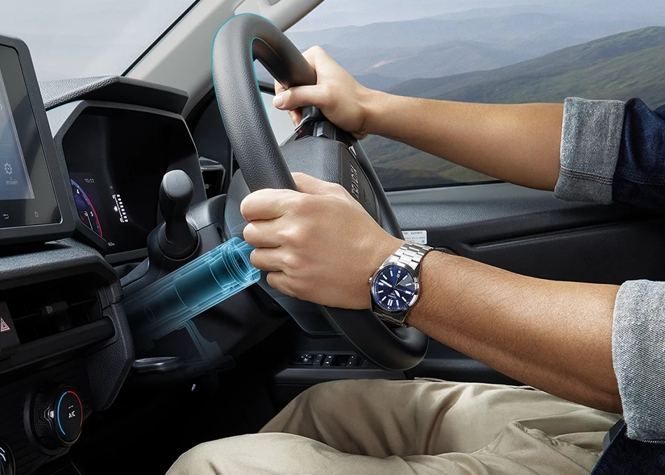 แกนพวงมาลัยขนาดใหญ่ ช่วยให้ควบคุมได้เฉียบคม ตอบสนองดี และลดแรงสั่นสะเทือนขณะขับขี่